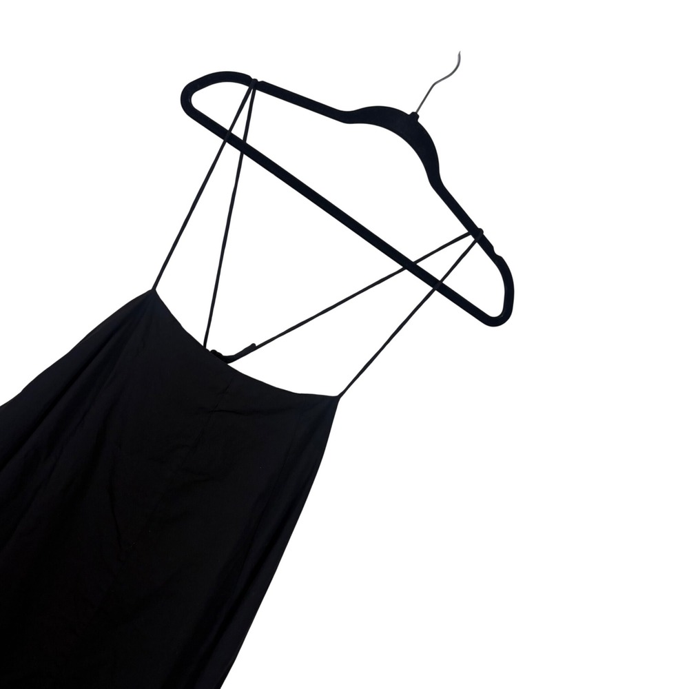 Free People Struttin Dress Black Cotton Spaghetti Strap Tent Dress M - Picture 4 of 7